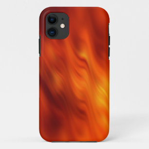 Coque iPhone 11 Vagues de dégradé de couleurs - rouge orange