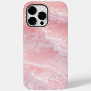 Coque Pour Pour iPhone 14 Pro Max Vagues de l'océan rose blush