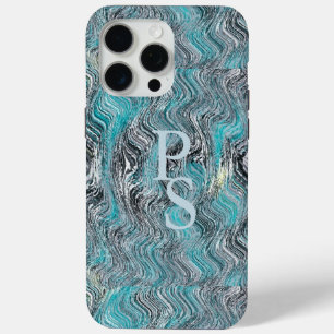 Coque iPhone 15 Pro Max Vagues de marbre