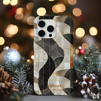 Coque iPhone 15 Pro Max Vagues de marbre abstrait – Design Élégance Terrie