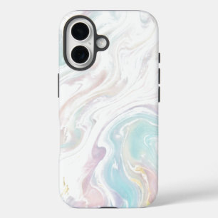 Coques iPhone 16 Vagues de marbre doux