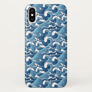 Coque iPhone X Vagues de résumé