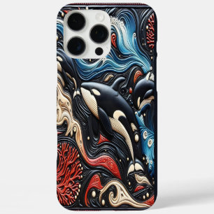 Coques iPhone 16 Pro Max Vagues dynamiques : Les baleines en harmonie