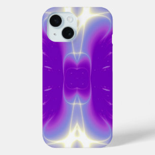 COQUE POUR iPhone 15 VAGUES FRACTALES VIOLÉES