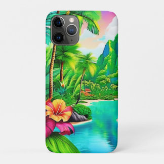 Case-Mate iPhone Case Vagues océaniques et palmiers Art