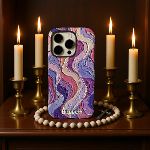 Coques iPhone 16 Pro Vagues Pastel aux carreaux