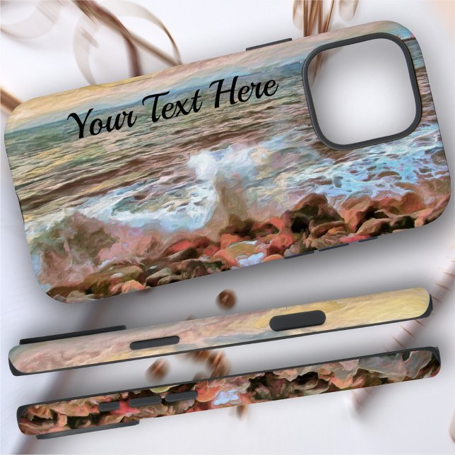 Coques Case-Mate iPhone Vagues rocheuses 0742 (Créateur téléchargé)