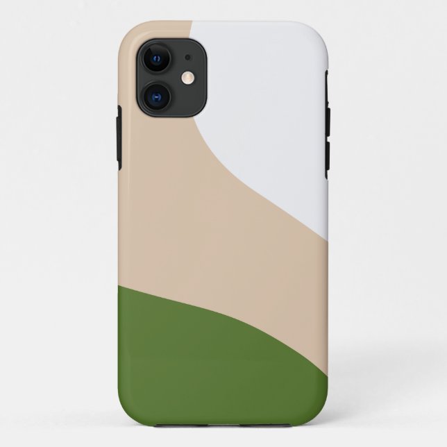 Coques Case-Mate iPhone Vagues simples - Blanc, Sable et Palm Vert (Dos)