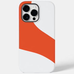 Coque Pour Pour iPhone 14 Pro Max Vagues simples - orange et blanc