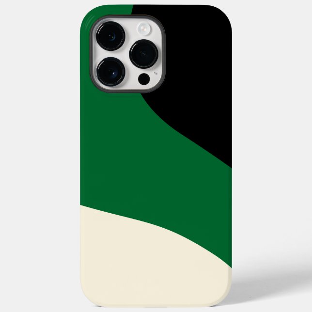 Coques Case-Mate iPhone Vagues simples - vert, crème et noir (Verso)