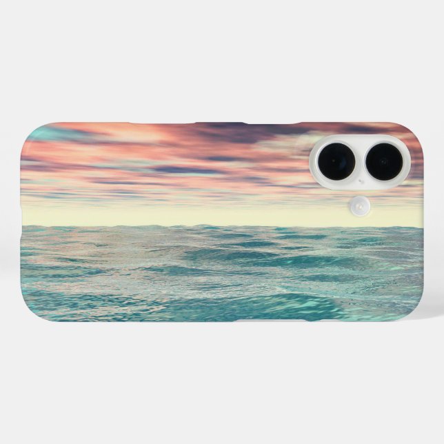 Coques Case-Mate iPhone Vagues turquoise (Verso (horizontal))
