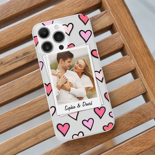 Coques Case-Mate iPhone Valentine Couple Photo personnalisée Monogramme Fo (Créateur téléchargé)