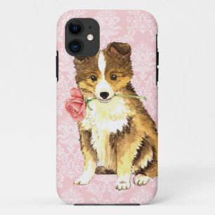 Case-Mate iPhone Case Valentine Sheltie rose