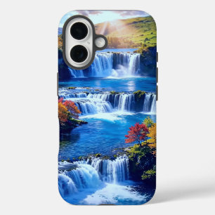 Coques iPhone 16 Vallée en cascade ensoleillée 001