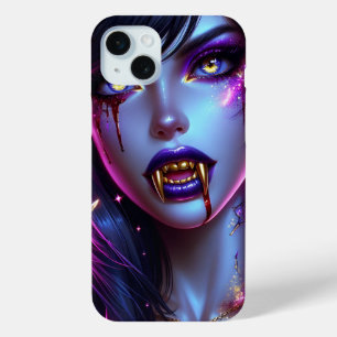 Coque iPhone 15 Mini Vampire avec Gold Fangs Ai Art