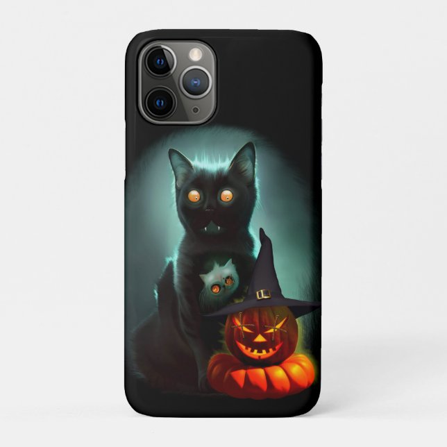 Coques Case-Mate iPhone Vampire Chat et Assistant Citrouille Halloween Sur (Dos)