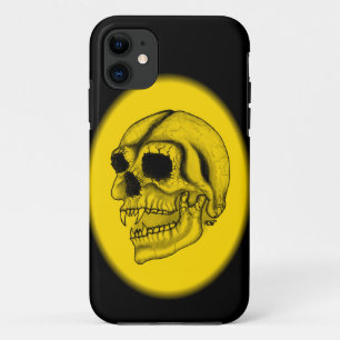 Coques Pour iPhone Vampire crâne noir et jaune