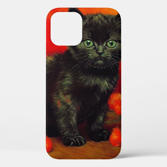 Coques Case-Mate iPhone Van Gogh Black Kitten (Verso)