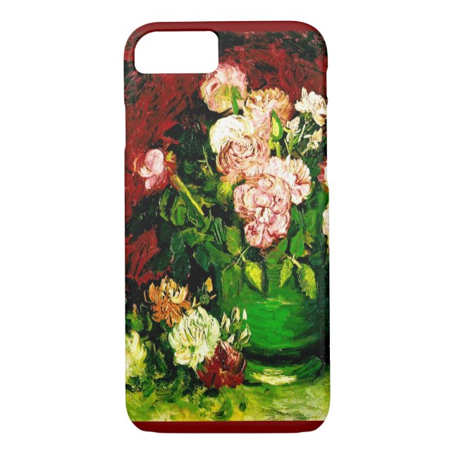 Coques Case-Mate iPhone Van Gogh Peonies et Roses (Dos)