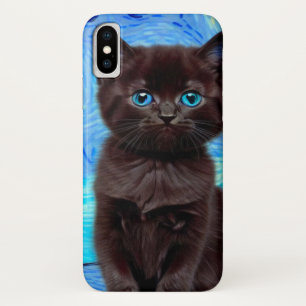 Case-Mate iPhone Case Van Gogh Starry Night Black Cat