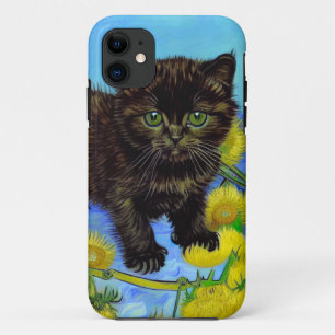 Case-Mate iPhone Case Van Gogh Style Chat avec tournesol