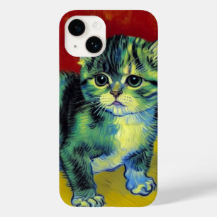 Coque Pour iPhone 14 Van Gogh Tabby Cat