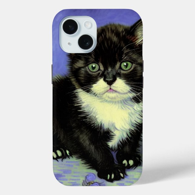 Coques Case-Mate iPhone Van Gogh Tuxedo Kitten (Verso)