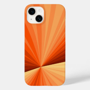 Coque Pour iPhone 14 Vanille rouge orange Abstraite moderne Fractale gr