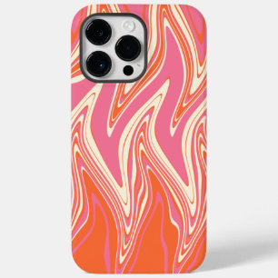 Coque Pour Pour iPhone 14 Pro Max Varé - rose, orange et crème