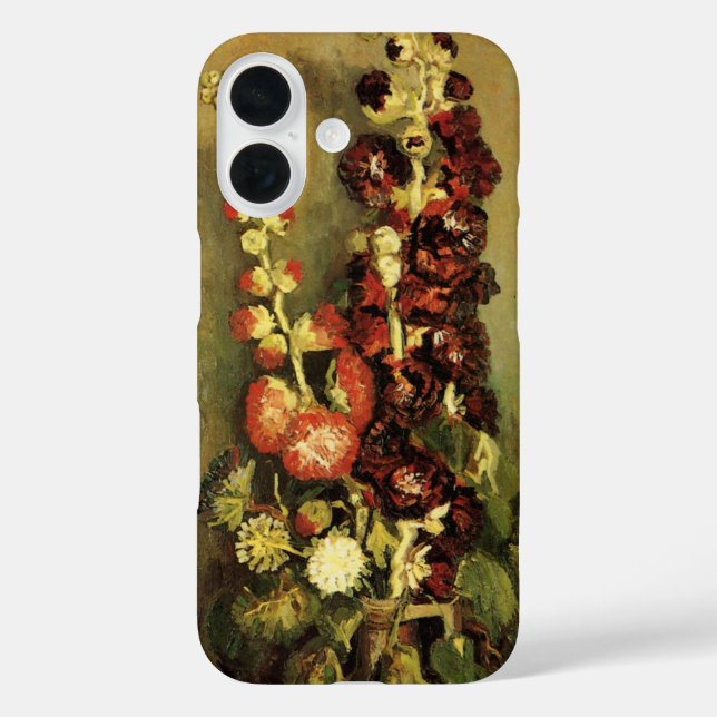 Coques Case-Mate iPhone Vase avec Hollyhocks par Vincent van Gogh (Verso)