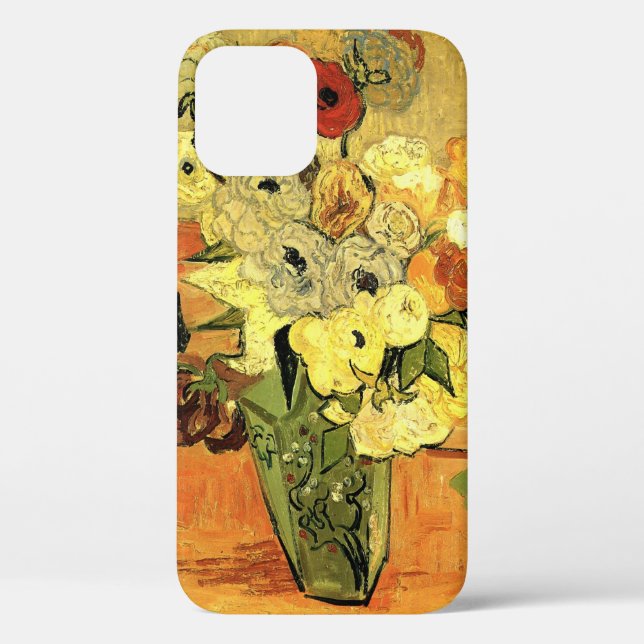 Coques Case-Mate iPhone Vase japonaise, Rose, Anémones par Vincent van Gog (Verso)
