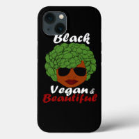 Végétarien noir Afro femme Broccoli cheveux
