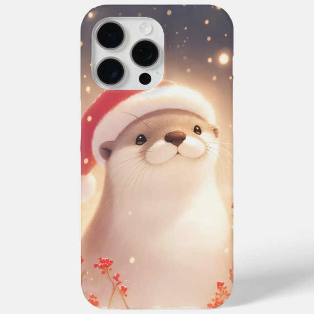 Coques Case-Mate iPhone Veillée de Noël douillette de loutre (Verso)