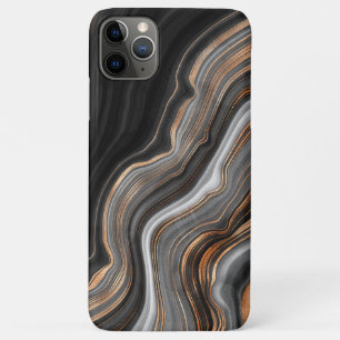 Case-Mate iPhone Case Veines en cuivre et or sur la texture en marbre no