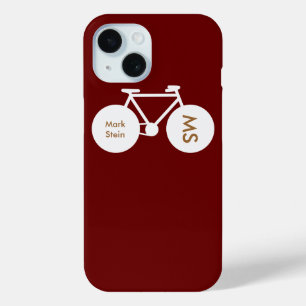 Coque Pour iPhone 15 vélo blanc design moderne