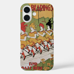 Coques iPhone 16 Vélo tandem Art nouveau vintage