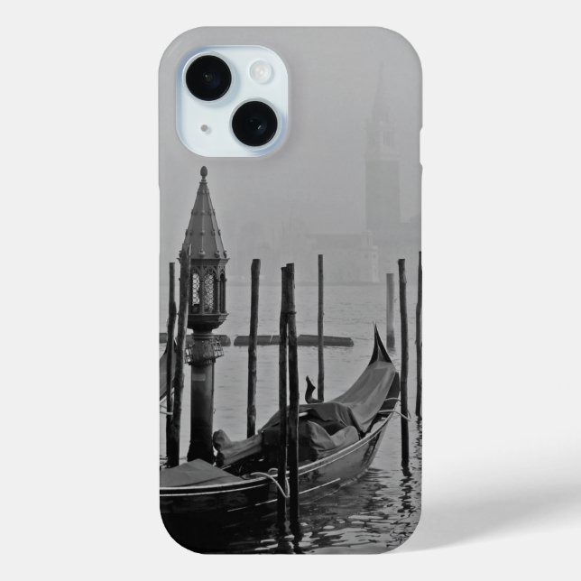 Coques Case-Mate iPhone Venise noire et blanche Italie Voyage (Verso)