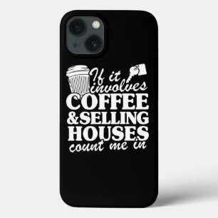 Case-Mate iPhone Case Vente de café Maisons Realtor Agent Immobilier Gi