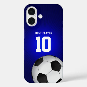 Coques iPhone 16 Ventilateur de football   Meilleur joueur Non