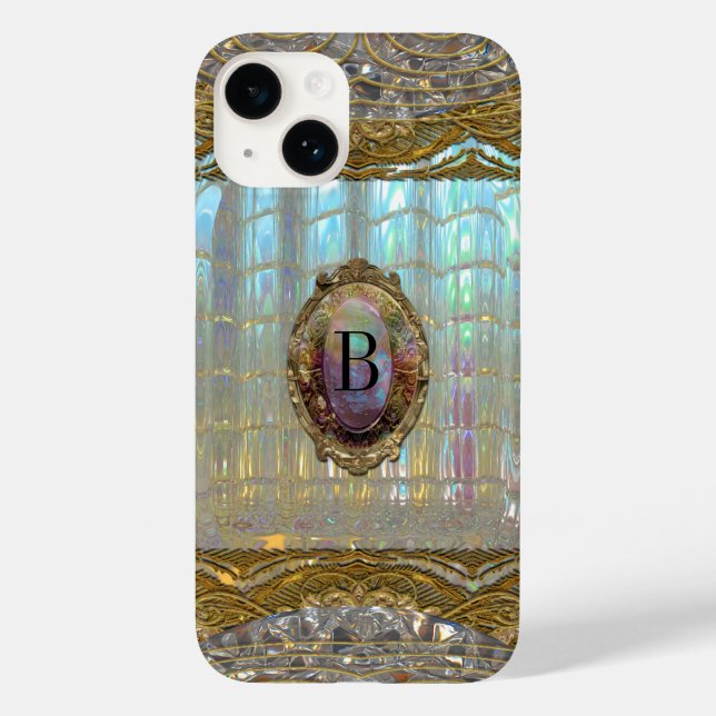 Coques Case-Mate iPhone Veraspece Sweet Baroque Monogramme (Verso)