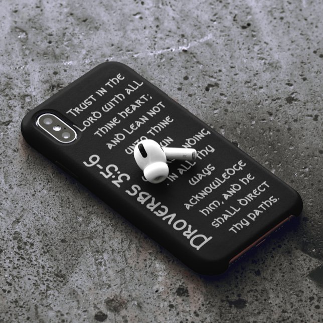 Coques Case-Mate iPhone Verbes noirs modernes Bible Verbe (Créateur téléchargé)