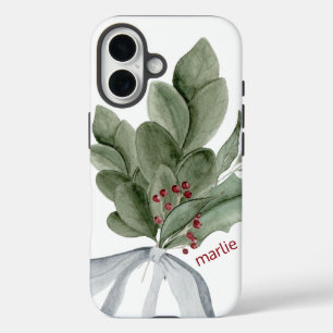 Coques iPhone 16 Verdure Botanique Avec Berries Personnalisé