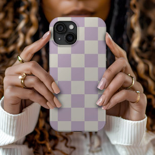 Coque Pour iPhone 15 Vérification rétro Lilac