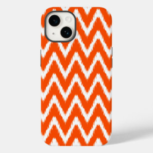 Coque Pour iPhone 14 Vermillion Moods Asiatiques Ikat Chevrons