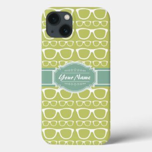 iPhone 13 Case Verres Geeks verts personnalisés