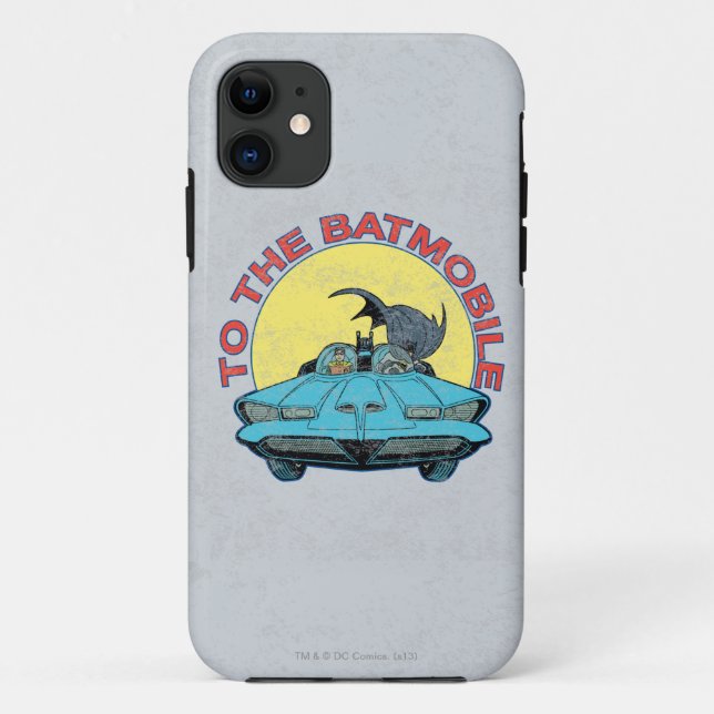 Coques Case-Mate iPhone Vers Batmobile - Icône Distressed (Dos)