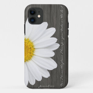 Coque iPhone 11 Vers de bible de 29:11 de Jérémie, marguerite