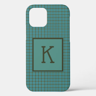 Case-Mate iPhone Case Vert Bleu Marron Noir Carreaux Monogramme