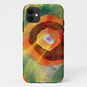 Etui iPhone Case-Mate vert de l'eau d'abrégé sur texture d'art, orange