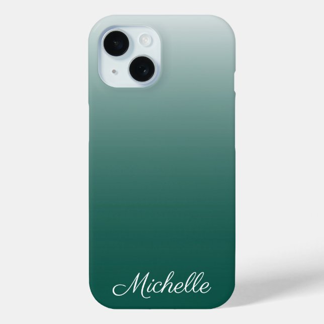 Coques Case-Mate iPhone Vert dégradé foncé personnalisé (Verso)